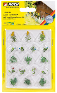 Noch HO Scale Laser Cut Field & Wild Flowers 17 Plants