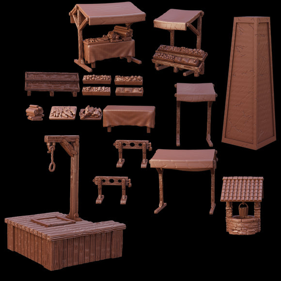 Terrain Crate Village Square Set